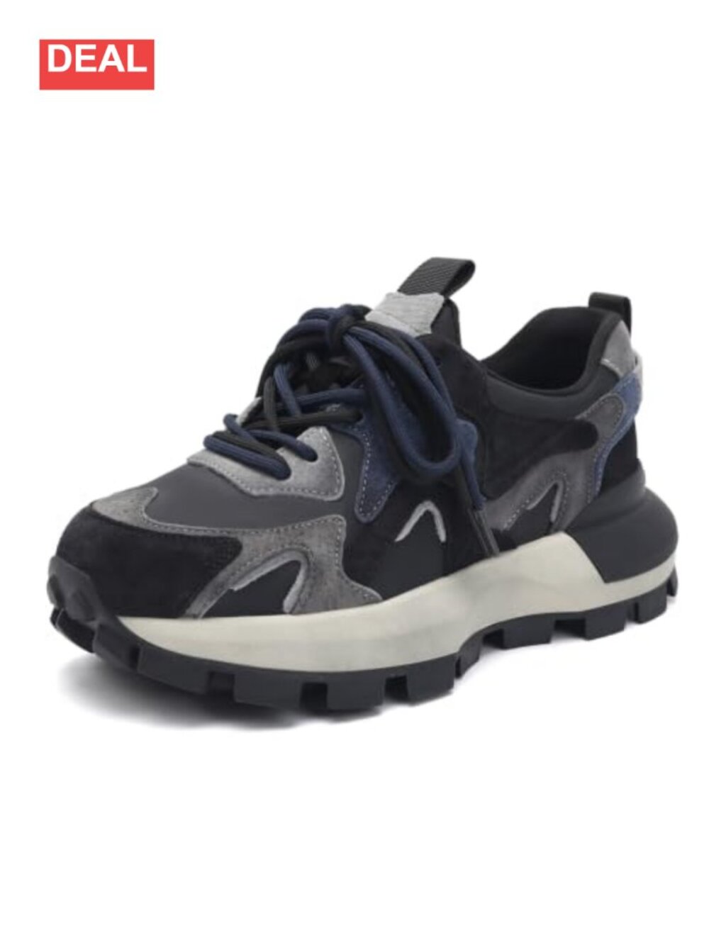 Chunky Platform Lace Up Fashion Sneakers Low Top Casual Walking Shoes